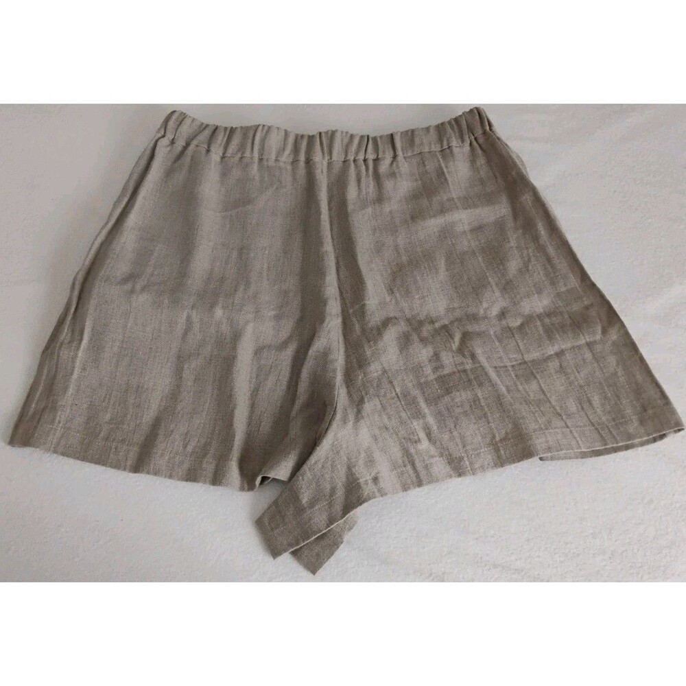 Mary Claret House Shorts In Natural Women's Flax Linen Sz XXL Tan EUC USA Made - Picture 7 of 15